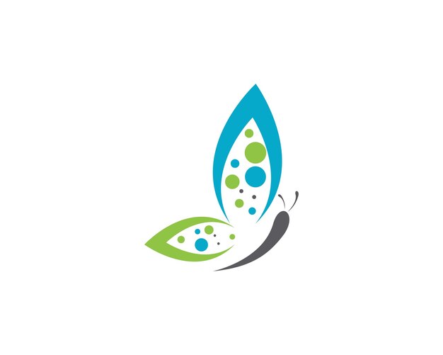 Plantilla de logotipo de mariposa