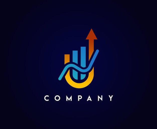 Plantilla de logotipo de marketing y negocios financieros u finanzas