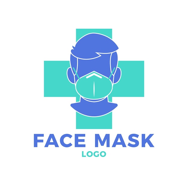 Plantilla de logotipo de máscara facial