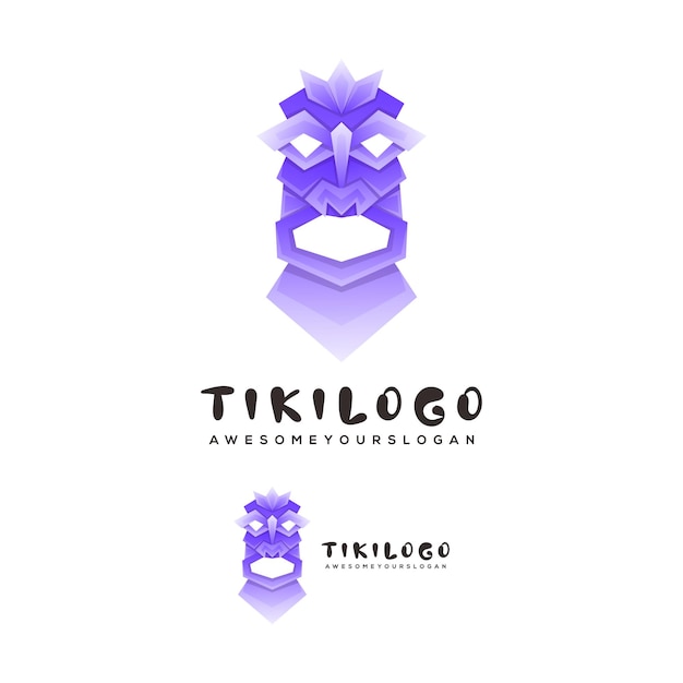 Plantilla de logotipo de máscara tiki