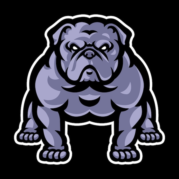 Vector plantilla de logotipo de mascota bulldog