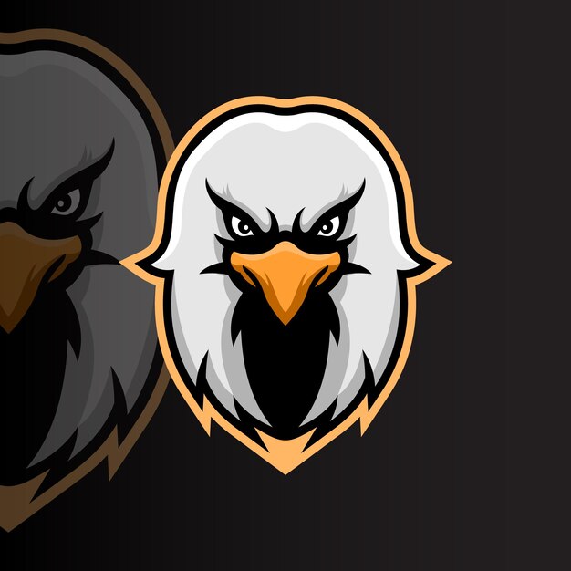 Plantilla de logotipo de mascota de cabeza de águila