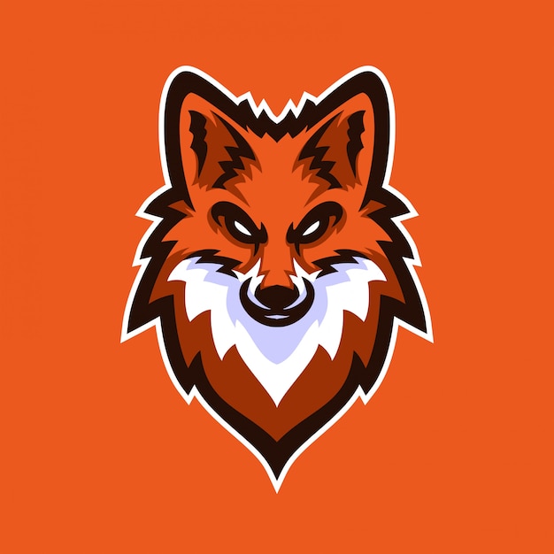 plantilla de logotipo de mascota de juegos fox esport