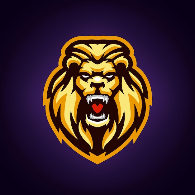 Plantilla de logotipo de mascota león