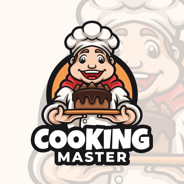 Vector plantilla de logotipo de mascota master chef para su comida y restaurante