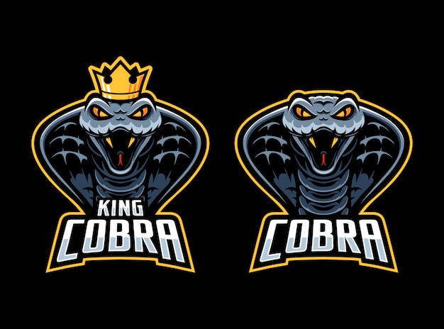 Plantilla de logotipo de mascota de serpiente cobra