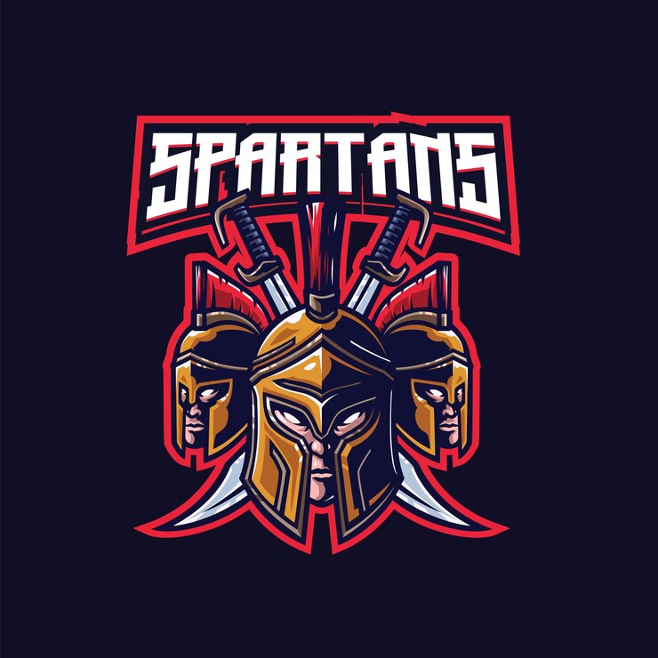 Plantilla de logotipo de mascota Spartan para esport y equipo de logotipo deportivo