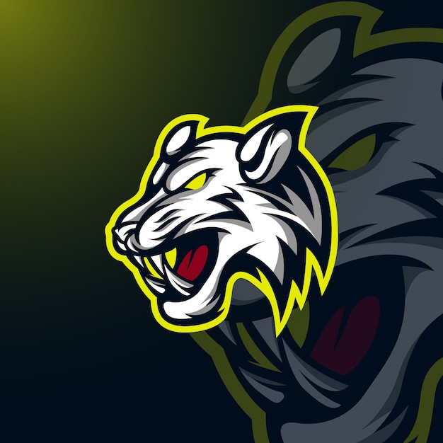 Vector plantilla de logotipo de mascota tigre