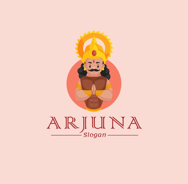 Plantilla de logotipo de mascota vectorial arjuna