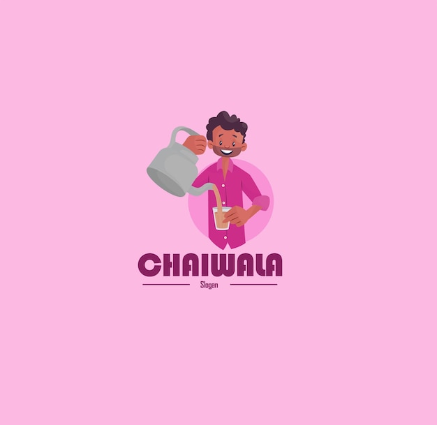 Vector plantilla de logotipo de mascota vectorial chaiwala