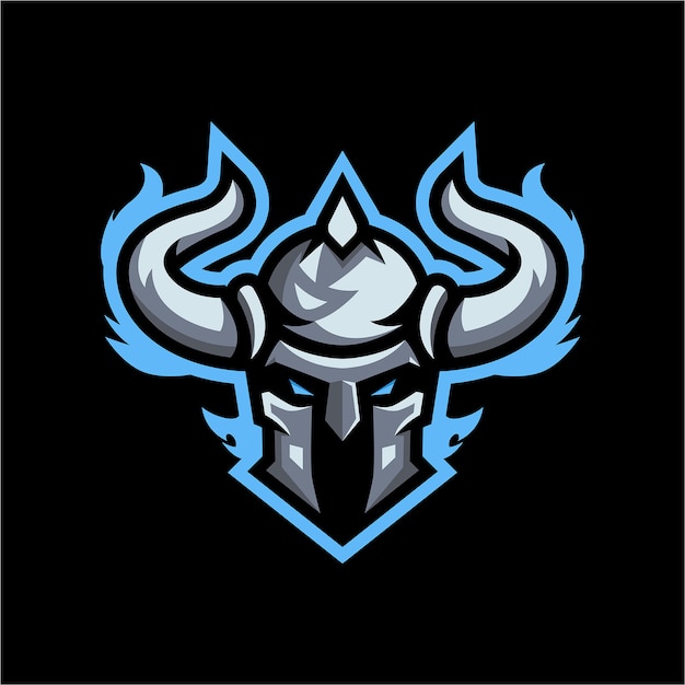 Plantilla de logotipo de mascota viking esport