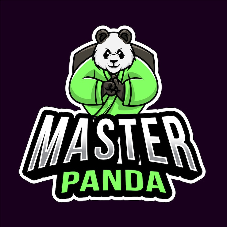 Vector plantilla de logotipo de master panda esport