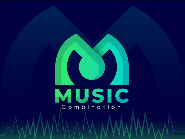 Plantilla de logotipo MC moderno de música de combinación premium mínima, concepto de diseño increíble de alta calidad.