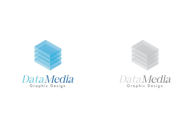 Plantilla de logotipo de medios de datos