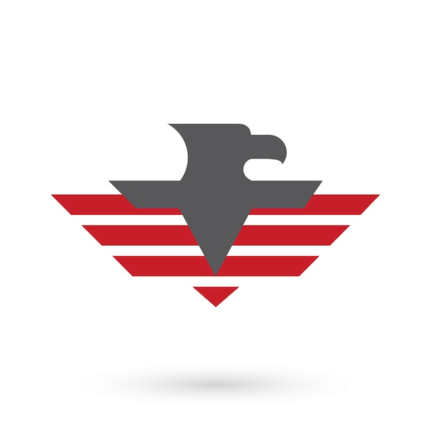 plantilla de logotipo militar con el icono de águila