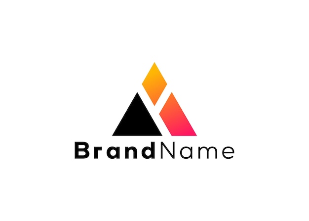 plantilla de logotipo minimalista y abstracta de la letra A i