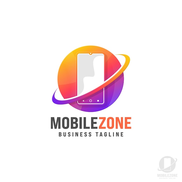 Vector plantilla de logotipo de mobile zone mobile center