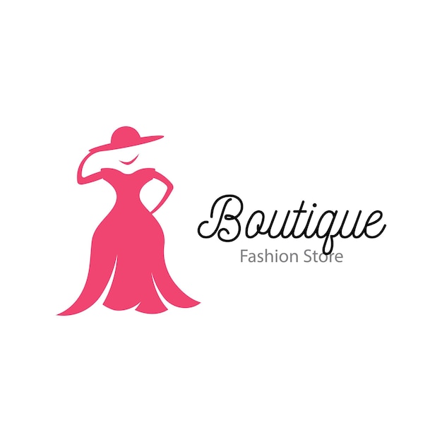 Vector plantilla de logotipo de moda de mujer con ropa de lujo de perchalogo para negocioboutiquetienda de modamodelocompras y belleza