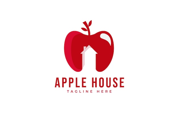 Plantilla de logotipo moderno Apple House