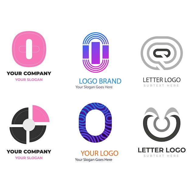 plantilla de logotipo moderno de bucle de círculo abstracto