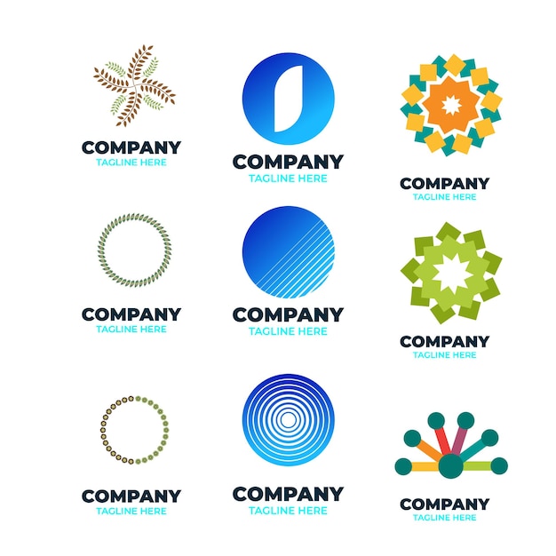 plantilla de logotipo moderno de bucle de círculo abstracto