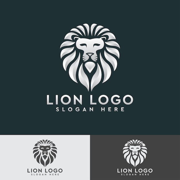 Plantilla de logotipo moderno de cabeza de león