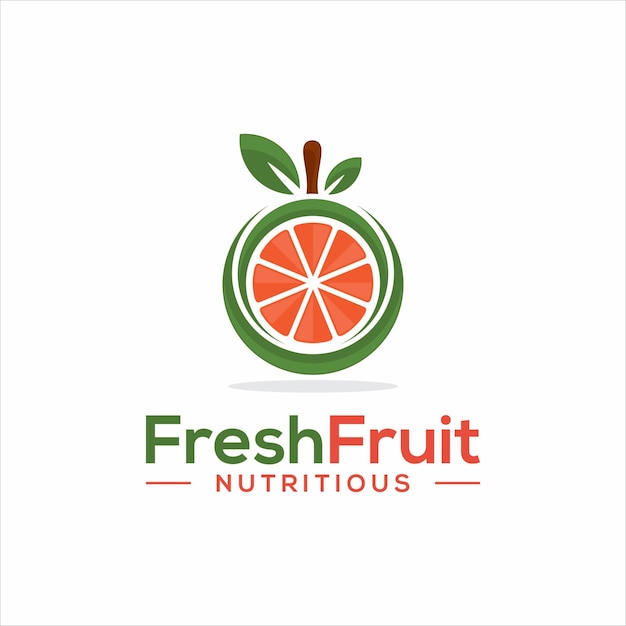 Vector plantilla de logotipo moderno degradado moderno de fruta fresca