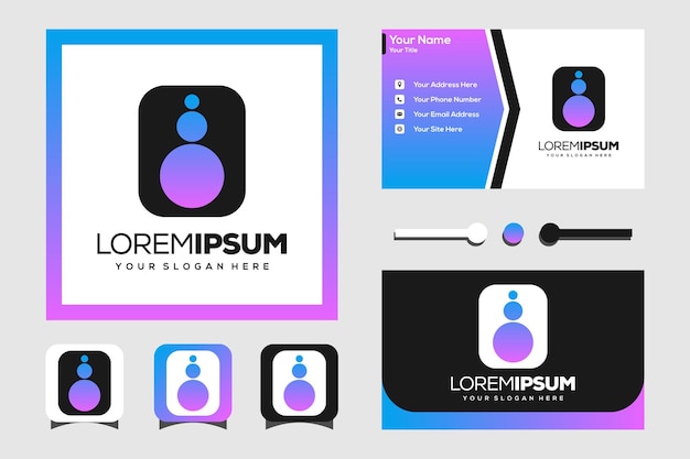 plantilla de logotipo moderno de diseño abstracto