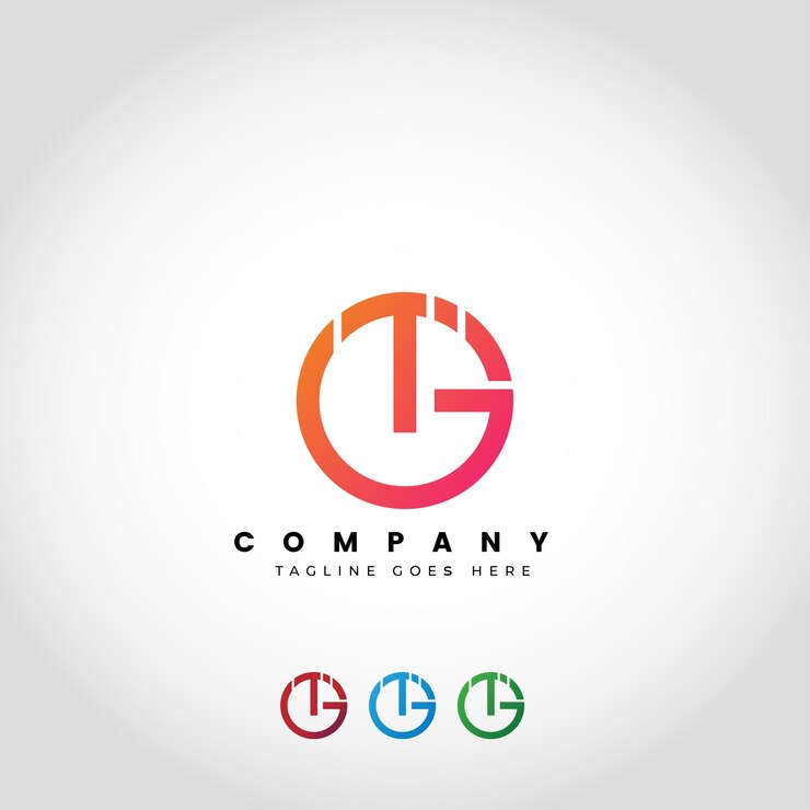 Vector plantilla con logotipo moderno gti