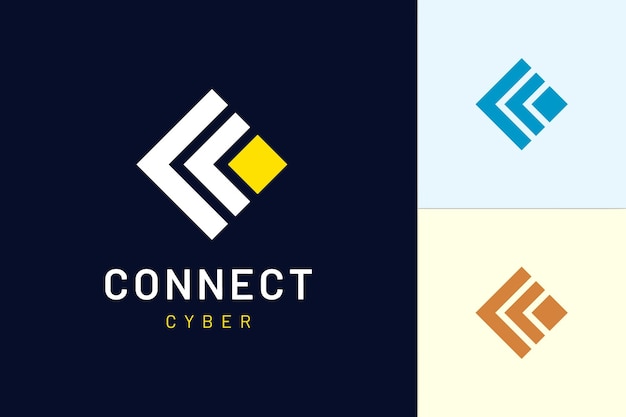 La plantilla de logotipo moderno de la letra C representa conexión y digital para la industria tecnológica