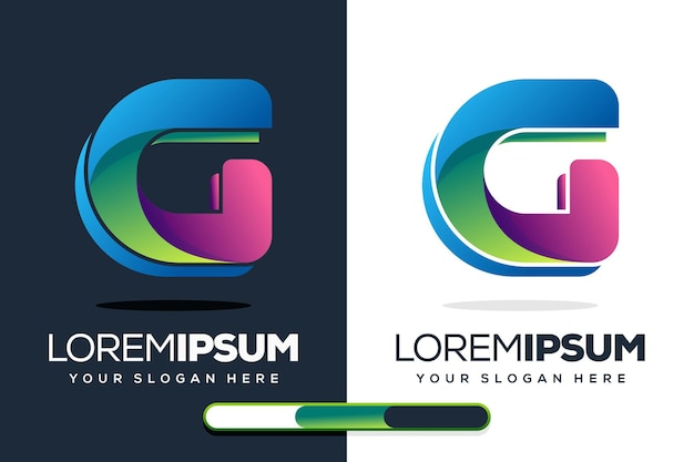 plantilla de logotipo moderno letra g