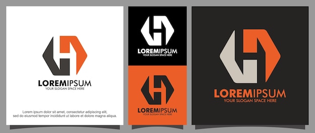 Plantilla de logotipo moderno letra h
