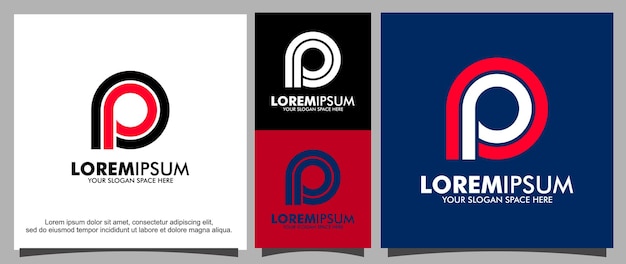 Plantilla de logotipo moderno letra P