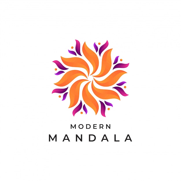 Vector plantilla de logotipo moderno mandala