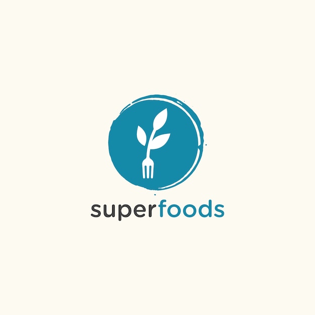 Plantilla de logotipo moderno Super Foods