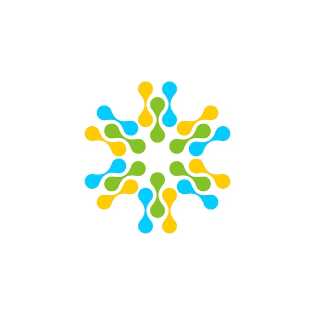 Plantilla de logotipo de molécula estrella Ilustración Diseño Vector EPS 10