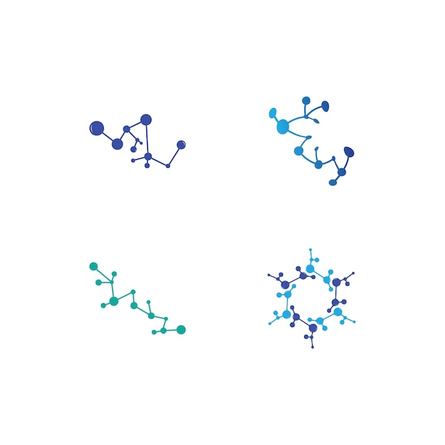 Plantilla de logotipo de molécula