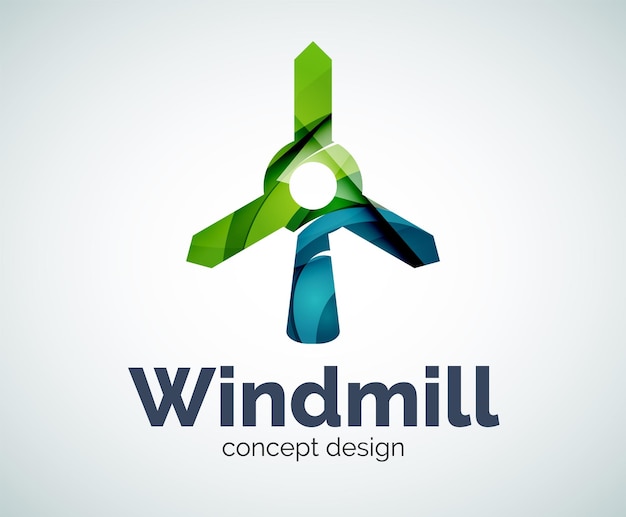 Vector plantilla de logotipo de molino de viento