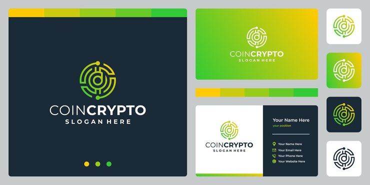 Vector plantilla de logotipo de moneda criptográfica con letra inicial d. vector icono de dinero digital, cadena de bloques, símbolo financiero.