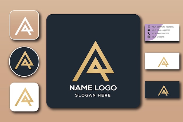 plantilla de logotipo de monograma ar