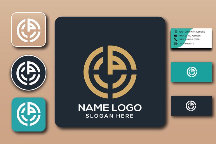 Vector plantilla de logotipo de monograma ca