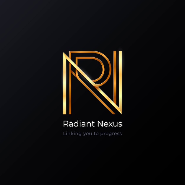 Plantilla de logotipo de monograma degradado