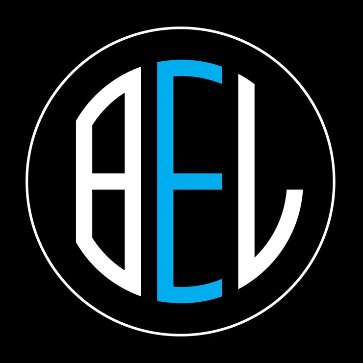 Vector plantilla de logotipo de monograma en forma de círculo bel