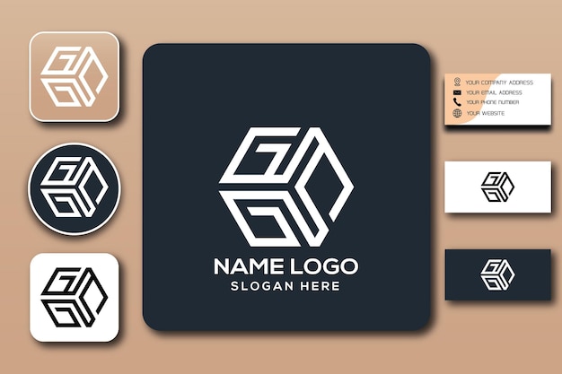 Plantilla de logotipo de monograma GGS