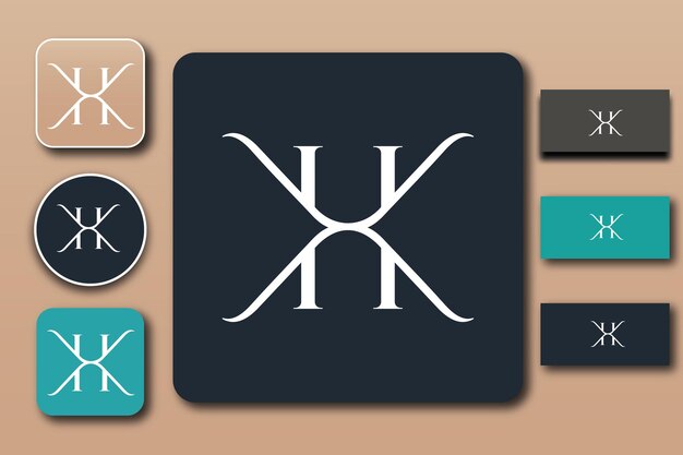 plantilla de logotipo de monograma h