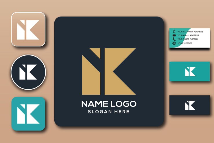 plantilla de logotipo de monograma k