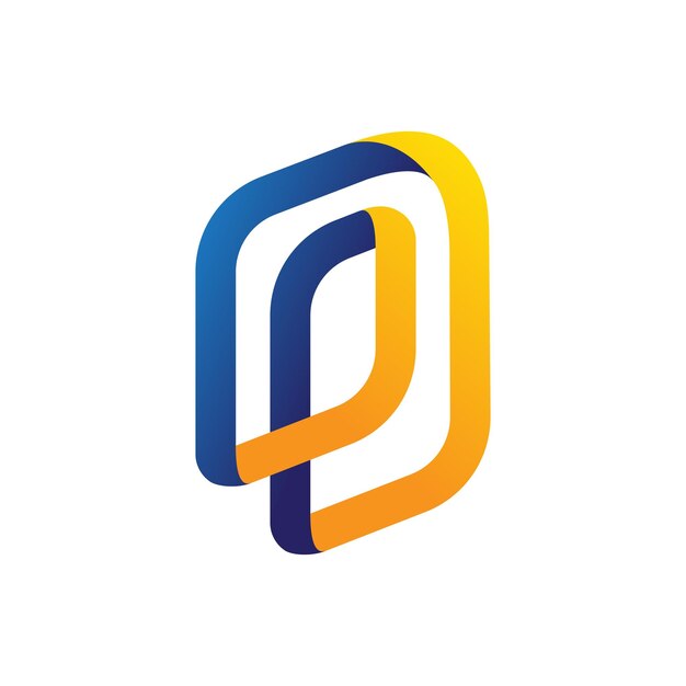 Plantilla de logotipo de monograma de letra P