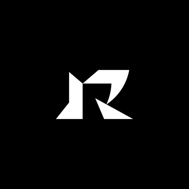 Plantilla de logotipo de monograma de letra R limpia y mínima basada en inicial Diseño de vector de alfabeto de lujo elegante
