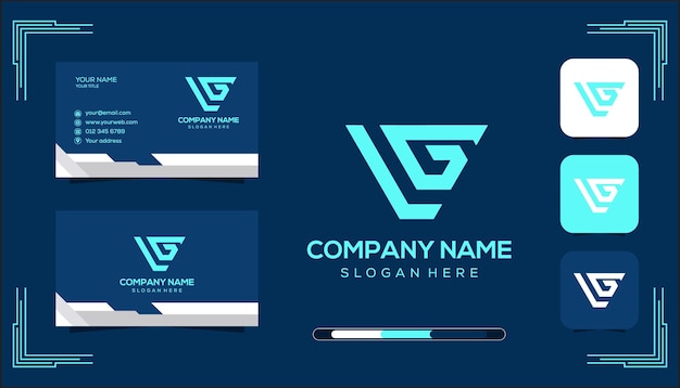 plantilla del logotipo del monograma LG vectorial
