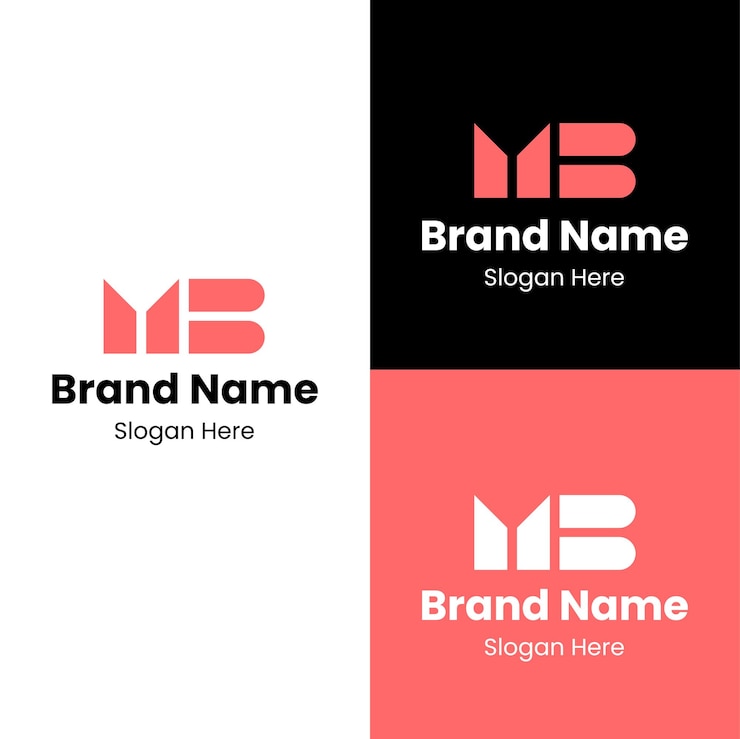 Vector plantilla del logotipo del monograma mb